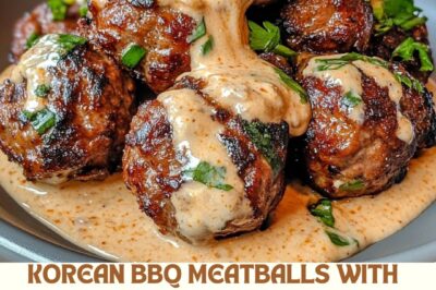 Korean BBQ Meatballs with Spicy Mayo Dip