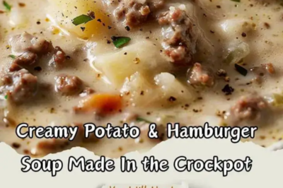 Creamy Potato & Hamburger Soup Made in the Crockpot