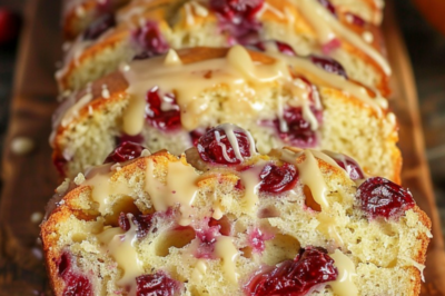 Cranberry Bread with Orange Glaze