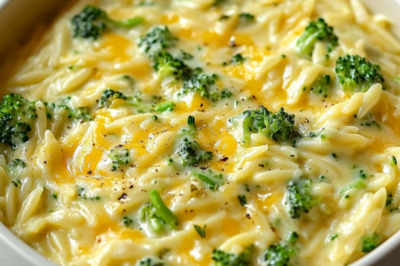 One Pot Broccoli Cheese Orzo: A Creamy, Cheesy Delight