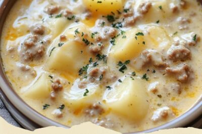 Cheesy Hamburger Potato Soup