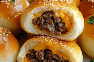 Garlic Parmesan Cheeseburger Bombs