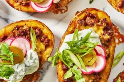 Crispy Potato Skins With Chorizo