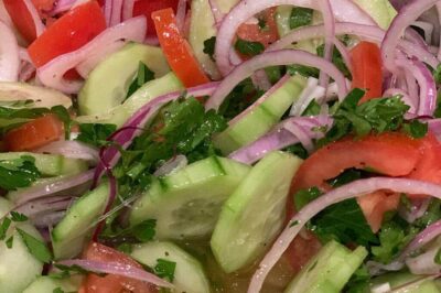 Marinated Cucumber, Tomato and Onion Salad