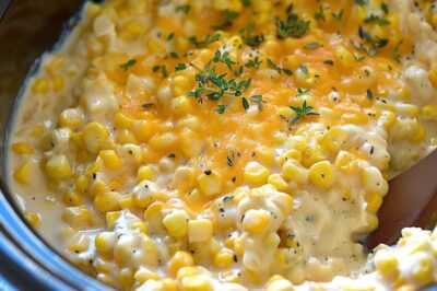 Slow Cooker Cheddar Corn